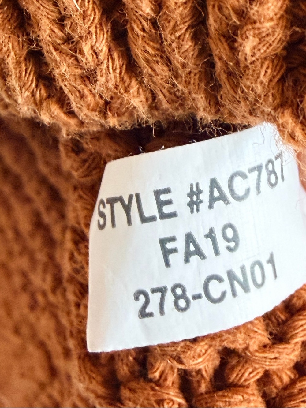 🍂 Madewell Textured Cotton Sweater | Size Medium | Golden Pecan V-Neck Pullover - Picture 12 of 12